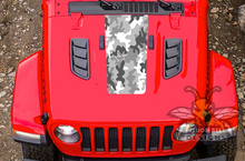 Load image into Gallery viewer, Jeep Hood decals White Camouflage Graphic compatible with JT Gladiator