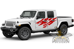 Jeep JT Gladiator 4 Door 2020 Side Scratches Decals Graphics