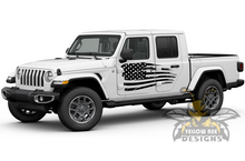 Load image into Gallery viewer, Jeep JT Gladiator 4 Door 2020 USA Flag Side Decals Graphics