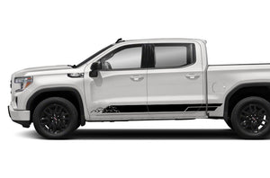 Lower Adventure Side Stripes Graphics Vinyl Decals Compatible with GMC Sierra Crew Cab