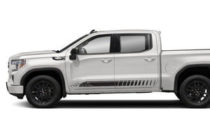 Lower Mountain Side Stripes Graphics Vinyl Decals Compatible with GMC Sierra Crew Cab