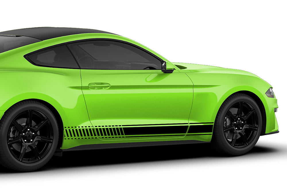 Lower Side Stripes Graphics Vinyl Decals Compatible with Ford Mustang