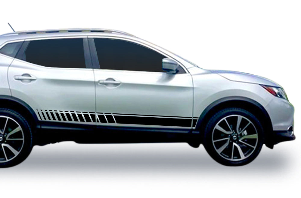 Lower Side Stripes Graphics Vinyl Decals Compatible with Nissan Rogue
