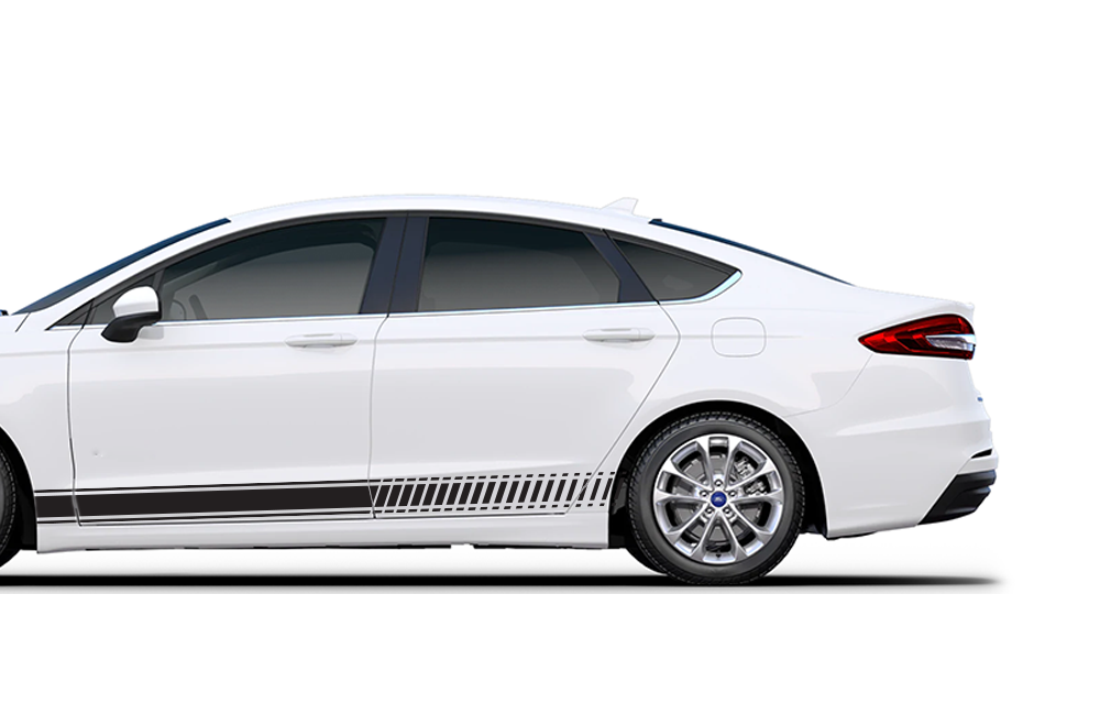 Lower Side stripes vinyl graphics for ford fusion decals