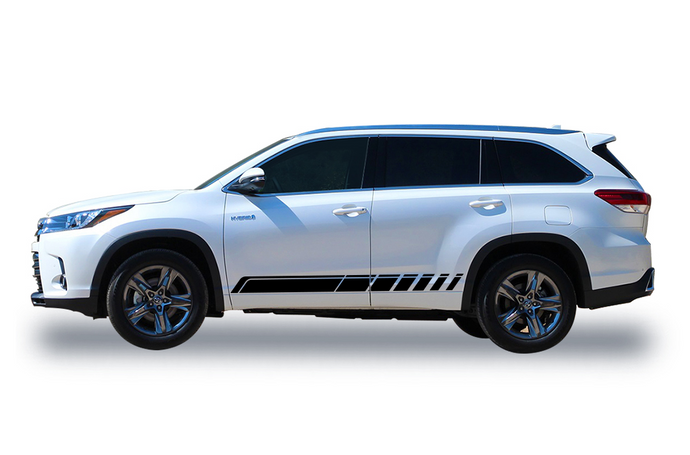 Lower Stripes Graphics Vinyl Decals Compatible with Toyota Highlander
