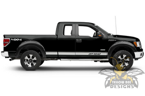 Lower Off Road Side decals Graphics Ford F150 Super Crew Cab stripes 2020, 2021