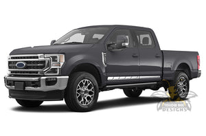 Lower Rocker Edge Stripes Graphics Vinyl Decals For Ford F250