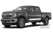 Load image into Gallery viewer, Lower Rocker Mountains Stripes Graphics Vinyl Decals For Ford F250