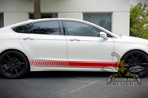 Lower Side stripes vinyl graphics for ford fusion decals