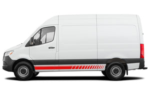 Lower Stripes Graphics Vinyl Decals Compatible with Mercedes Sprinter