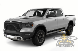 Lower Line Stripes Graphics Kit Vinyl Decal Compatible with Dodge Ram Crew Cab 1500 2018, 2019, 2020