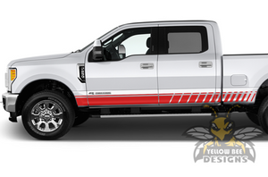 Lower Side Stripes Graphics Vinyl Decals Compatible with Ford F250 Crew Cab