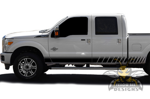 Lower Side Stripes Graphics Vinyl Decals Compatible with Ford F350 Crew Cab