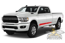 Load image into Gallery viewer, Stripes Graphics Kit Vinyl Decals Compatible with Dodge Ram Crew Cab 3500 Bed 8” 2018, 2019, 2020