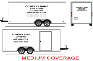 Vinyl Lettering, Graphics, Decals For 7' x 18' Enclosed Trailer