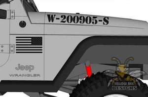 Military Star Hood Wrangler Stickers Decals Compatible with Jeep