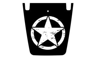 Military Star Hood Wrangler Stickers Decals Compatible with Jeep