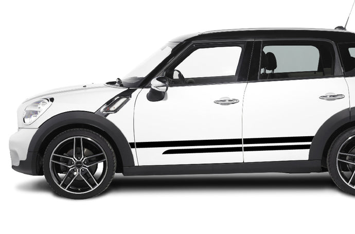 Mini Cooper Countryman Double Style Stripes Graphics Vinyl Decal Compatible with Mini Cooper Countryman
