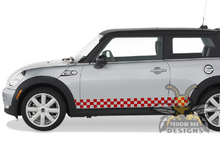 Load image into Gallery viewer, Mini Cooper Checkered Stripes Graphics Vinyl Decal Compatible with Mini Cooper