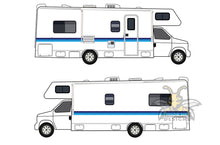 Load image into Gallery viewer, Blue Retro Decals For Motorhome RV, Trailer Caravan Decals