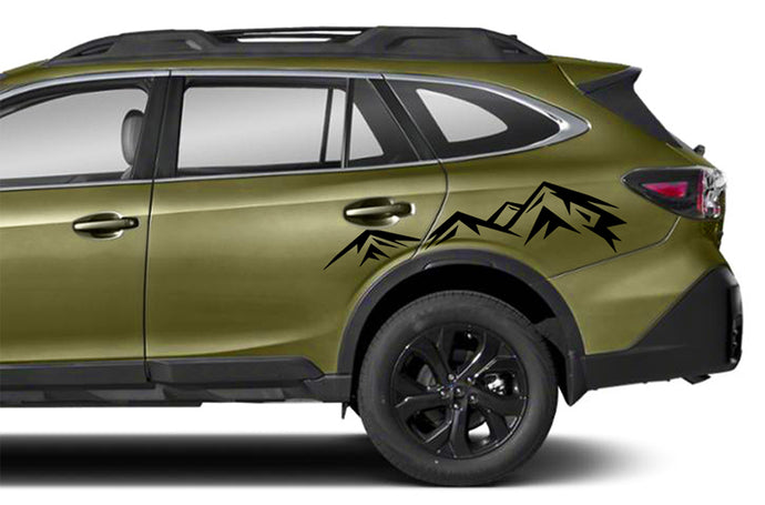 Mountain Back Graphics Vinyl Decals for Subaru Outback