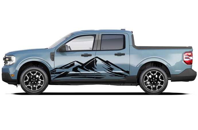 Mountain Door Side Graphics Vinyl Decals Compatible with Ford Maverick