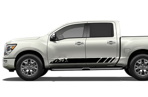 Mountain Side Stripes Graphics Vinyl Decals Compatible with Nissan Titan