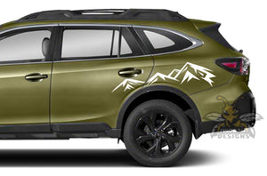 Mountain Back Graphics Vinyl Decals for Subaru Outback