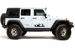 Mountain JK Wrangler Decals Graphic Vinyl Decal Compatible with Jeep