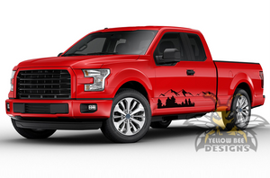 Mountain Side Graphics decals for Ford F150 Super Crew Cab 6.5''