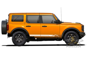 Mountain Side Stripes Graphics Vinyl Decals for Ford bronco