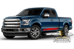 Mountain Stripes Graphics decals for Ford F150 Super Crew Cab 6.5'' 