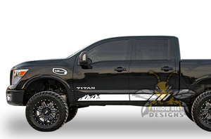 Mountain Side Stripes Graphics vinyl for Nissan Titan decals