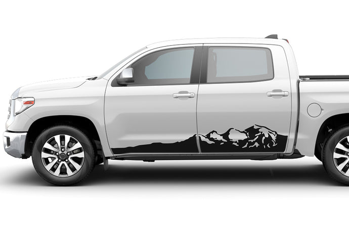 Mountains Door Side Graphics Vinyl Decals for Toyota Tundra