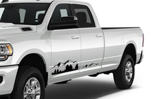 Load image into Gallery viewer, Mountains Graphics Vinyl Decals Compatible with Dodge Ram Crew Cab 3500 Bed 8”
