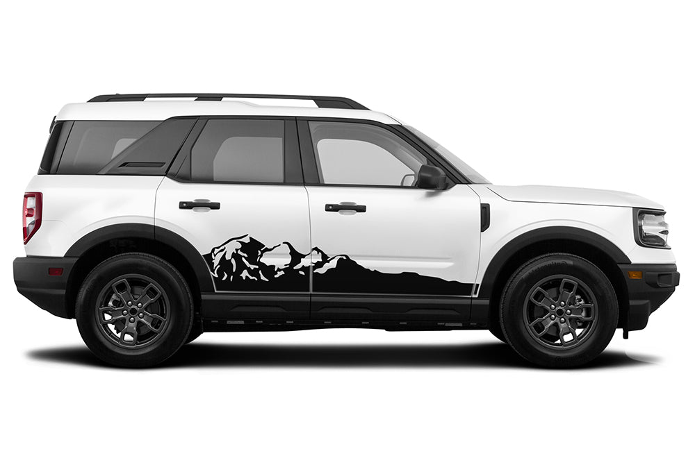 Mountains Graphics Vinyl Decals Compatible with Ford Bronco Sport