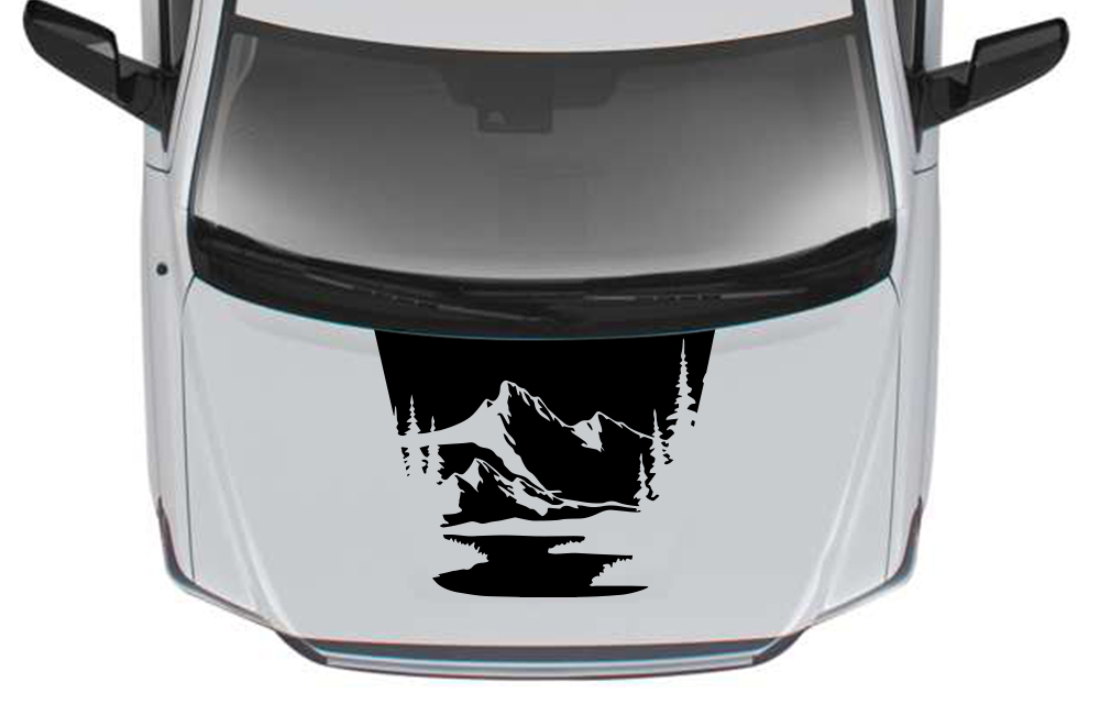 Mountains Hood Graphics Kit Vinyl Decal Compatible with Toyota Tundra  Crewmax