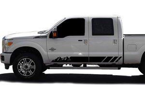 Ford F350 Decals Mountains Stripes Graphics Compatible With Ford F350