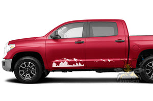 Mountains Tree Door Side Graphics Vinyl Decals for Toyota Tundra
