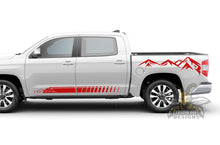 Load image into Gallery viewer, Mountains Rocker Stripes and Bed Graphics Decals for Toyota Tundra