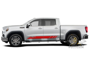 Mountains Side Stripes Graphics Vinyl Decals Compatible with GMC Sierra Crew Cab