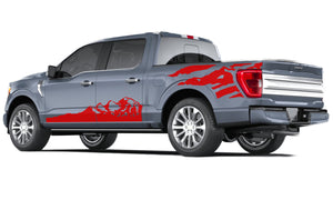 Ford F150 Mountains Side Vinyl Graphics Decals For Ford F150