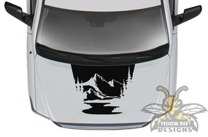 Mountains Hood Graphics Kit Vinyl Decal Compatible with Toyota Tundra Crewmax