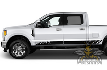 Load image into Gallery viewer, Mountains Stripes Graphics Vinyl Decals Compatible with Ford F250 Crew Cab