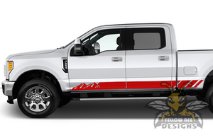 Mountains Stripes Graphics Vinyl Decals Compatible with Ford F250 Crew Cab