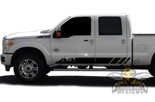 Load image into Gallery viewer, Mountains Stripes Graphics Vinyl Decals Compatible with Ford F350 Crew Cab