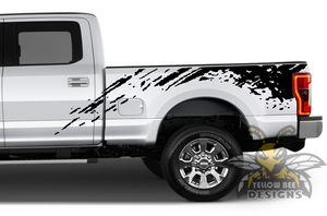 Mud Splash Bed Decals Graphics Vinyl Decals Compatible with Ford F250 Crew Cab