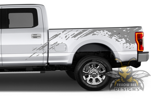 Mud Splash Bed Decals Graphics Vinyl Decals Compatible with Ford F250 Crew Cab