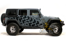 Load image into Gallery viewer, Tire Tracks Side Graphics Kit Vinyl Decal Compatible with Jeep JL Wrangler 4 Door 2018-2020 