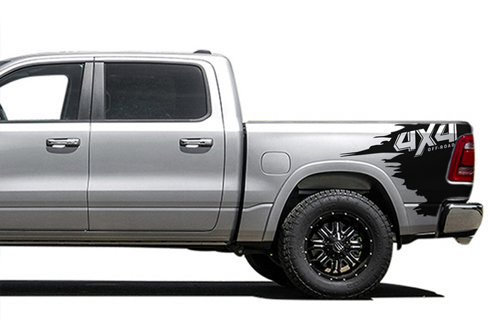 Off Road Graphics Kit Vinyl Decal Compatible with Dodge Ram Crew Cab 1500